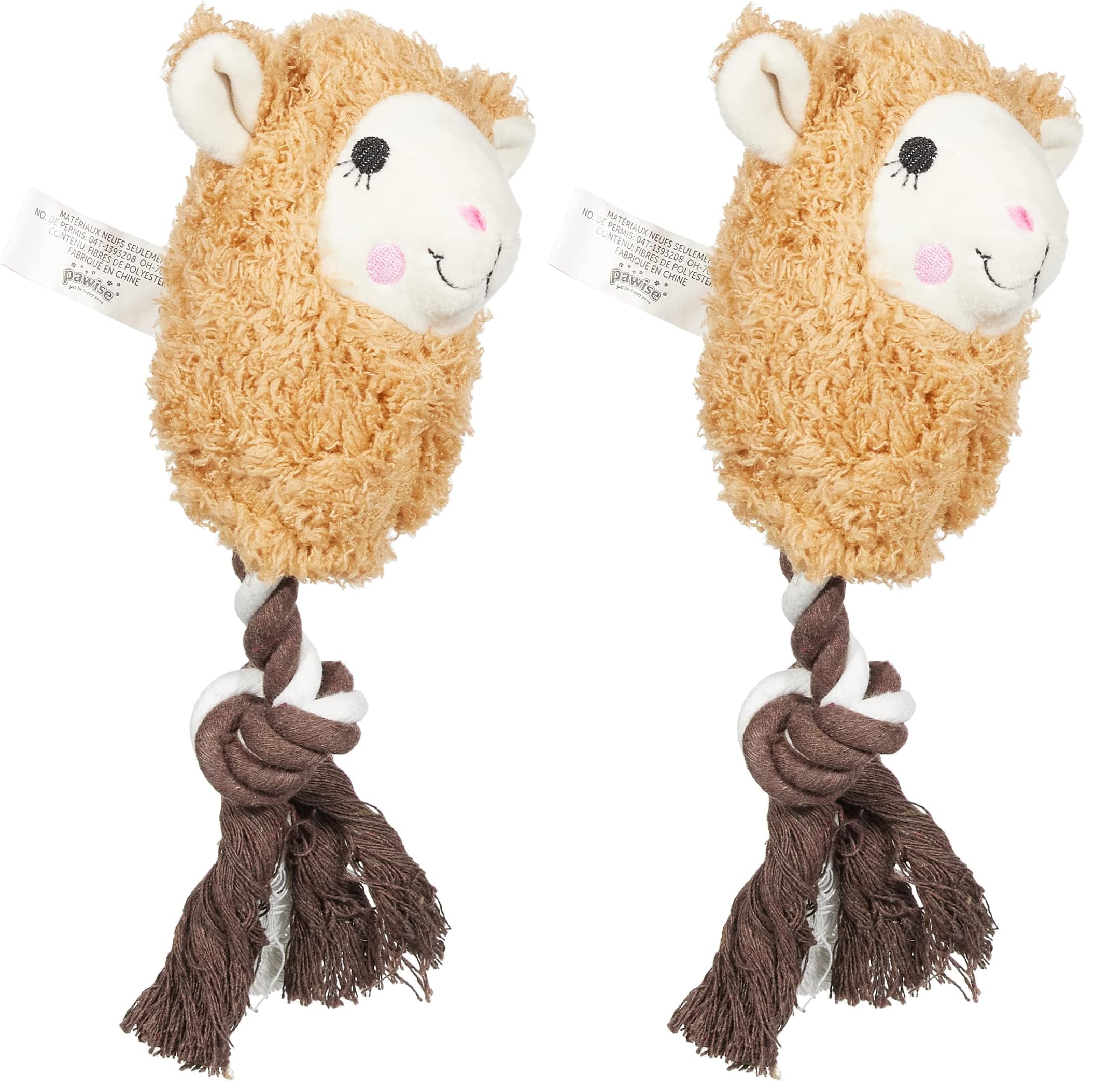 Pawise Llama W/Rope Köpek Oyuncağı (2 paketi)