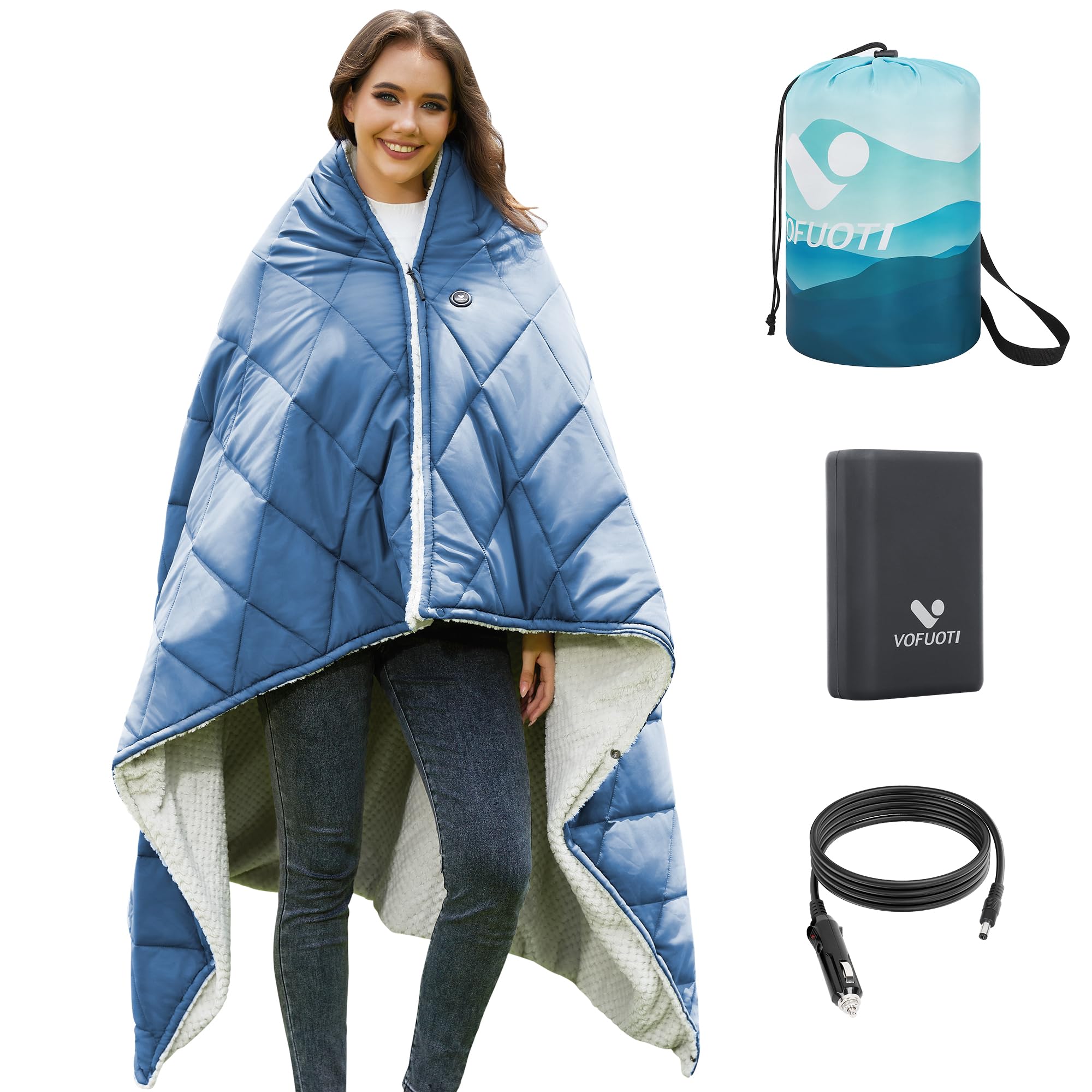 VOFUOTI MAX Heated Blanket Battery Operated