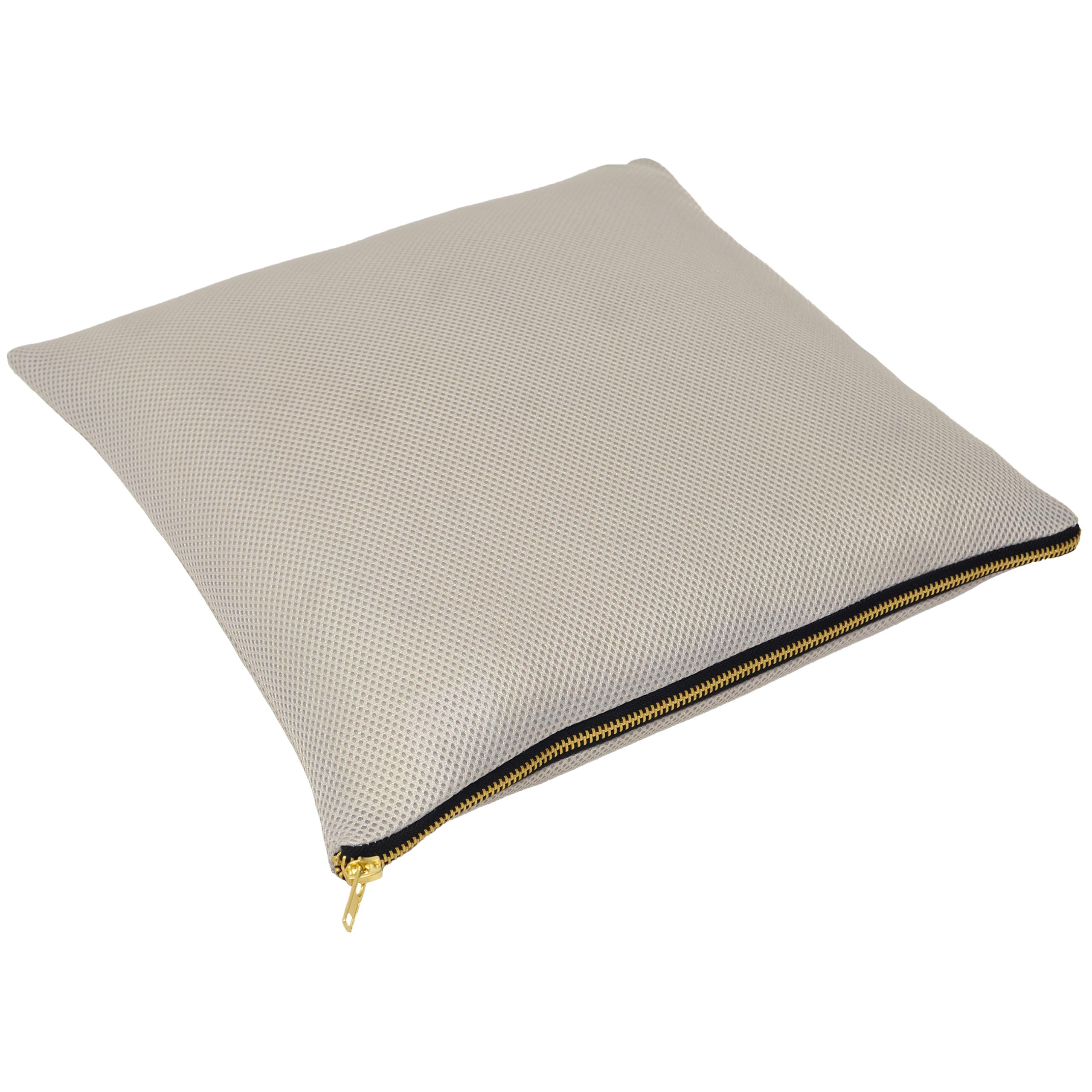 Paoletti Dallas Zip Polyester Filled Cushion, Grey, 45 x 45cm