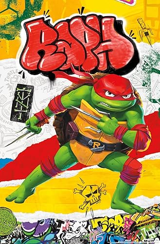 Trends International Teenage Mutant Ninja Turtles Mutant Mayhem - Póster de pared de Rafael, 22.37 x 34.00 pulgadas, versión premium sin marco