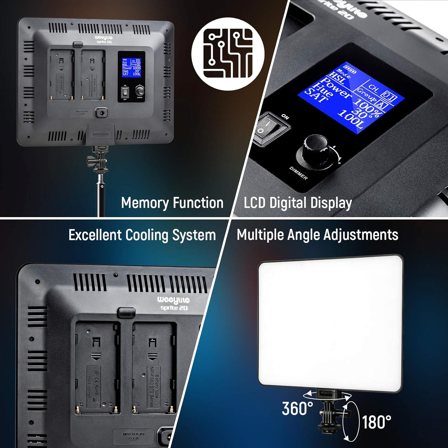 🔥 Flаѕh Sаlе Weeylite Sprite 20 RGB LED Video Light, Photography Lighting with APP/Remote Control, Ultra-Thin Light Panel for YouTube Game Live Stream TikTok Online Conference/2500K-8500K/RGB/29 Scene Modes