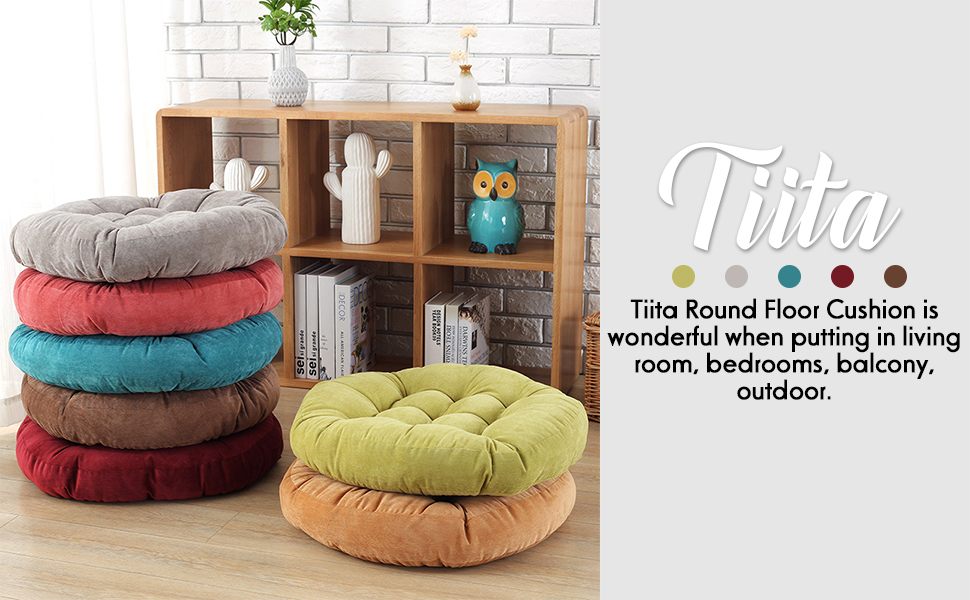 Monro モンロー　Round Cusion Monro モンロー Round Cusion Monroe Square Cushion, Sage