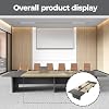 118/3M Conference Table with Charging Station,Cable Management, 8-25 Person Long Rectangular Meeting Desk Large Boardroom Table for Commercial Office & Meeting Room