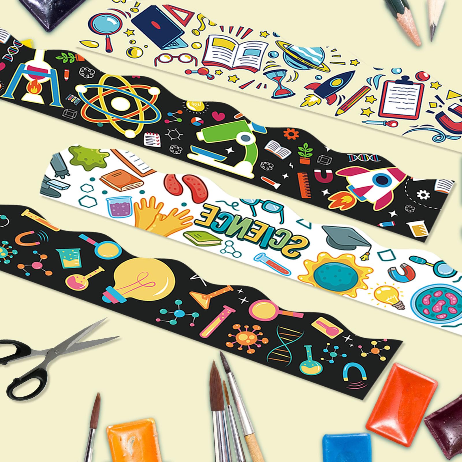 Snapklik.com : VABAMNA 120Ft Bulletin Board Decorations Science ...