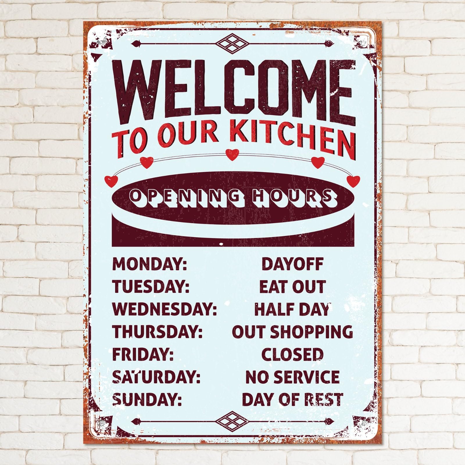Welcome to our KITCHEN FUNNY Retro Metal Sign Man Cave Bar Pub Plaque Party Vintage Gift