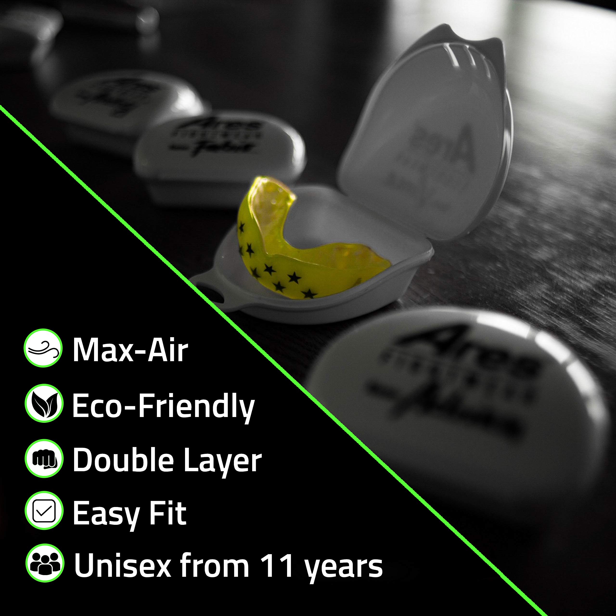 Scatola di paradenti Slim Fit con scatola per arti marziali, MMA e atleti, massima protezione dei denti grazie alla vestibilità ottimale, mouthguard professionale per uomo e donna - 3