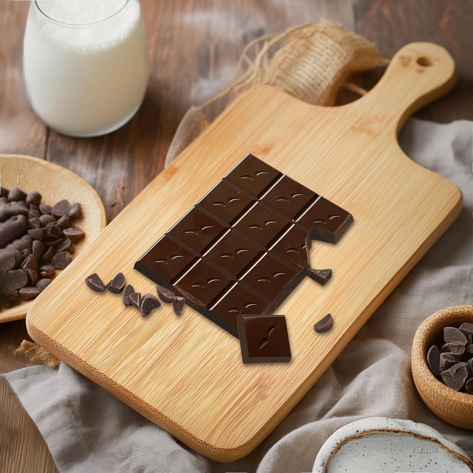 50 tablas de cortar de madera a granel, con grabado láser, con asa, tablas de charcutería para regalo personalizado del día de la madre, 11 x 5 pulgadas, bambú