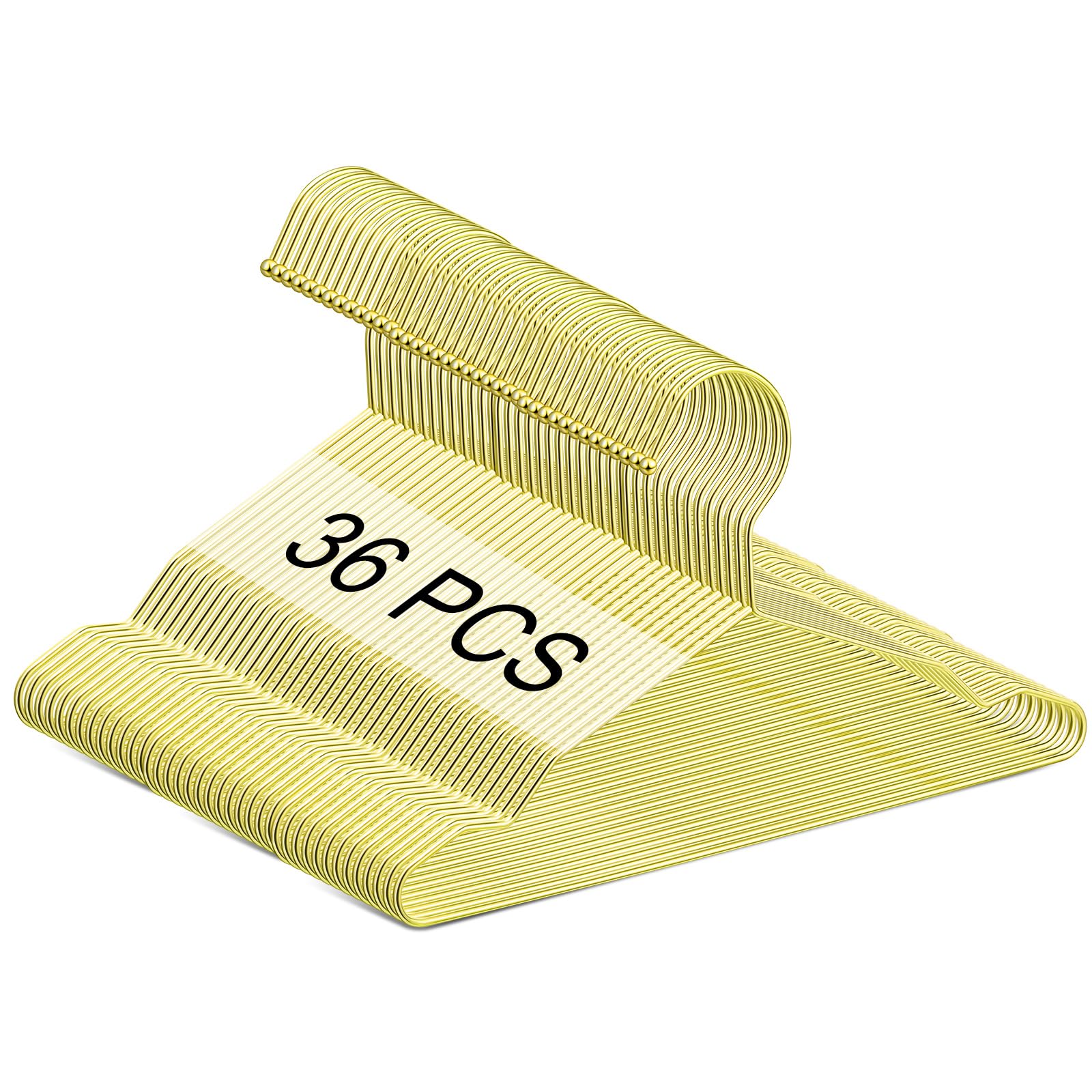 36 Stücke Draht Kleiderbügel 12 Zoll Baby Kleiderbügel Kinder Kleiderbügel Starke Metall Kinder Kleiderbügel für Schrank Platzsparende Kinder Kleiderbügel für Kinder Hosen (Gold)
