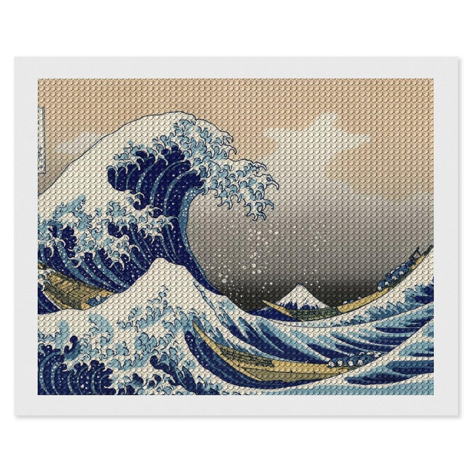 Amazon.co.jp: 葛飾北斎 富嶽三十六景 神奈川沖浪裏 ダイヤモンド
