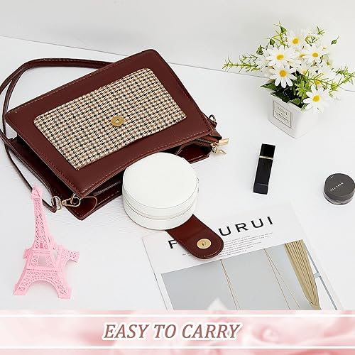 Miniatura 3 de Caja de joyería de viaje 12 unidades cajas de regalo para dama de honor organizador de viaje pequeña caja de almacenamiento redonda blanco