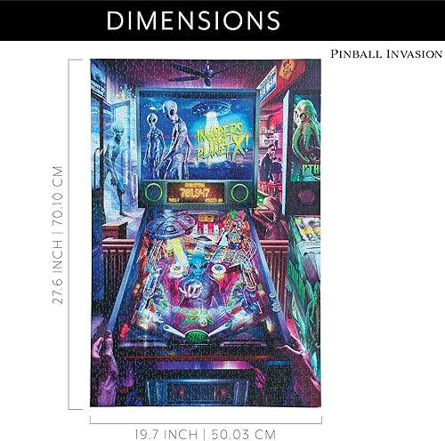 Miniatura 9 de Mchezo Pinball Invasion - Rompecabezas de nostalgia de 1000 piezas de los años 60