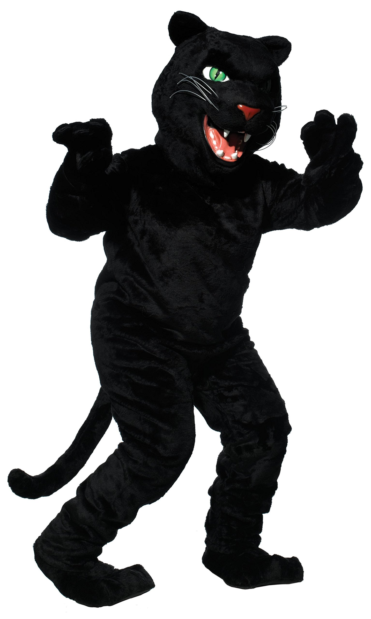 TCDesignerProducts Fierce Black Panther Mascot Costume, School Spirit Sports Fan Gear, Football Cheerleader Accessories, Homecoming