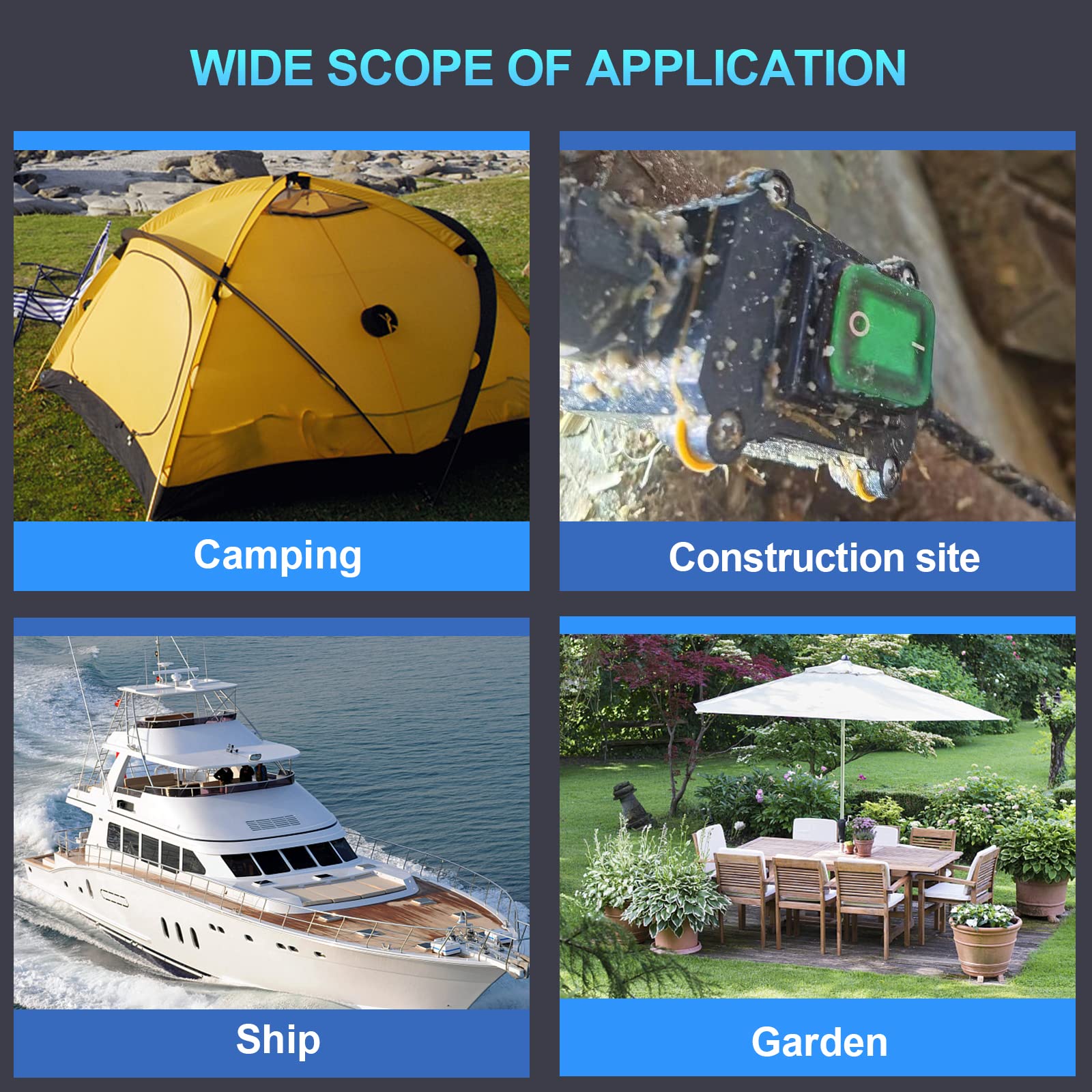 Snapklik.com : OELFFOW Waterproof On Off Toggle Switch Double Switch/Outlet