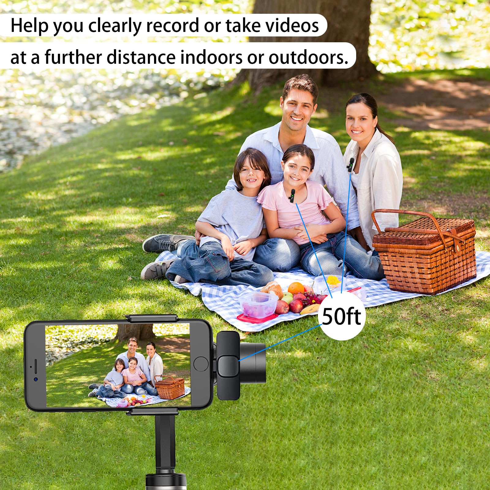 Lot de 2 microphones cravate sans fil 3 en 1, plug-play professionnel, réduction du bruit, micro à clip pour entretien, YouTube, TikTok, Vlog, mini microphone pour iPhone, équipement USB C