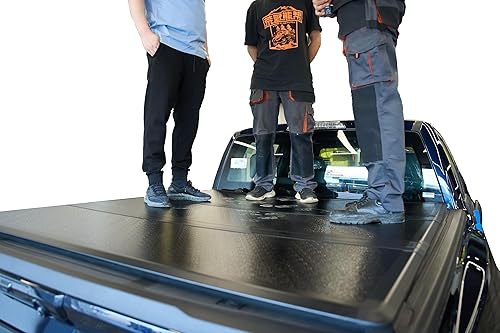 Miniatura 6 de Lotyjonkk Cubierta Tonneau rígida de tres pliegues de 4.5 pies54.4 pulgadas compatible con Ford Maverick 2022 2023 2024, HD123