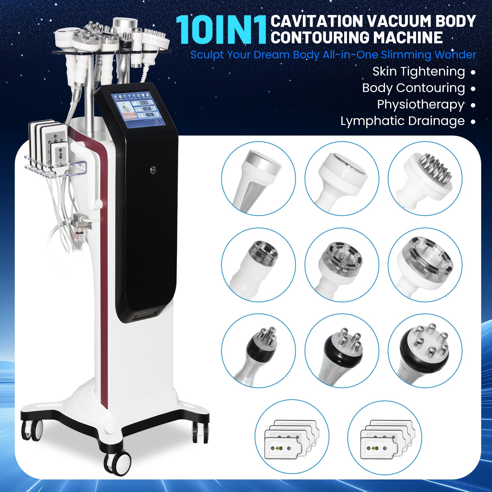 Macchina Estetica 10 in 1, Cavitazione 80K, Modellamento Corpo da Salone