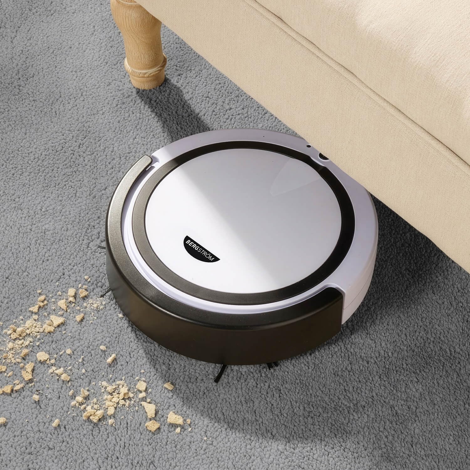 Coopers of Stortford - Robot Vacuum Cleaner - Gyroscopic Navigation | Three cleaning modes, gyroscopic navigation, washable filter, 0.30L dust box, 70mins runtime, 1.5-1.6kPa suction