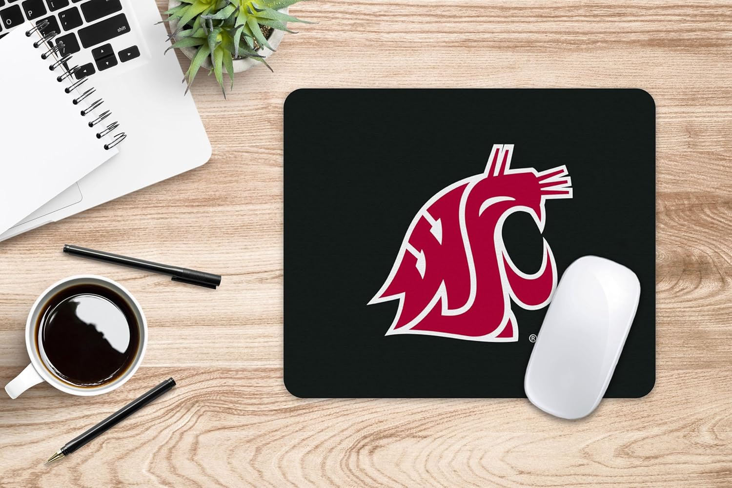 Mouse Pad, Fabric, Washington State University Standard/Classic Black - Image 2