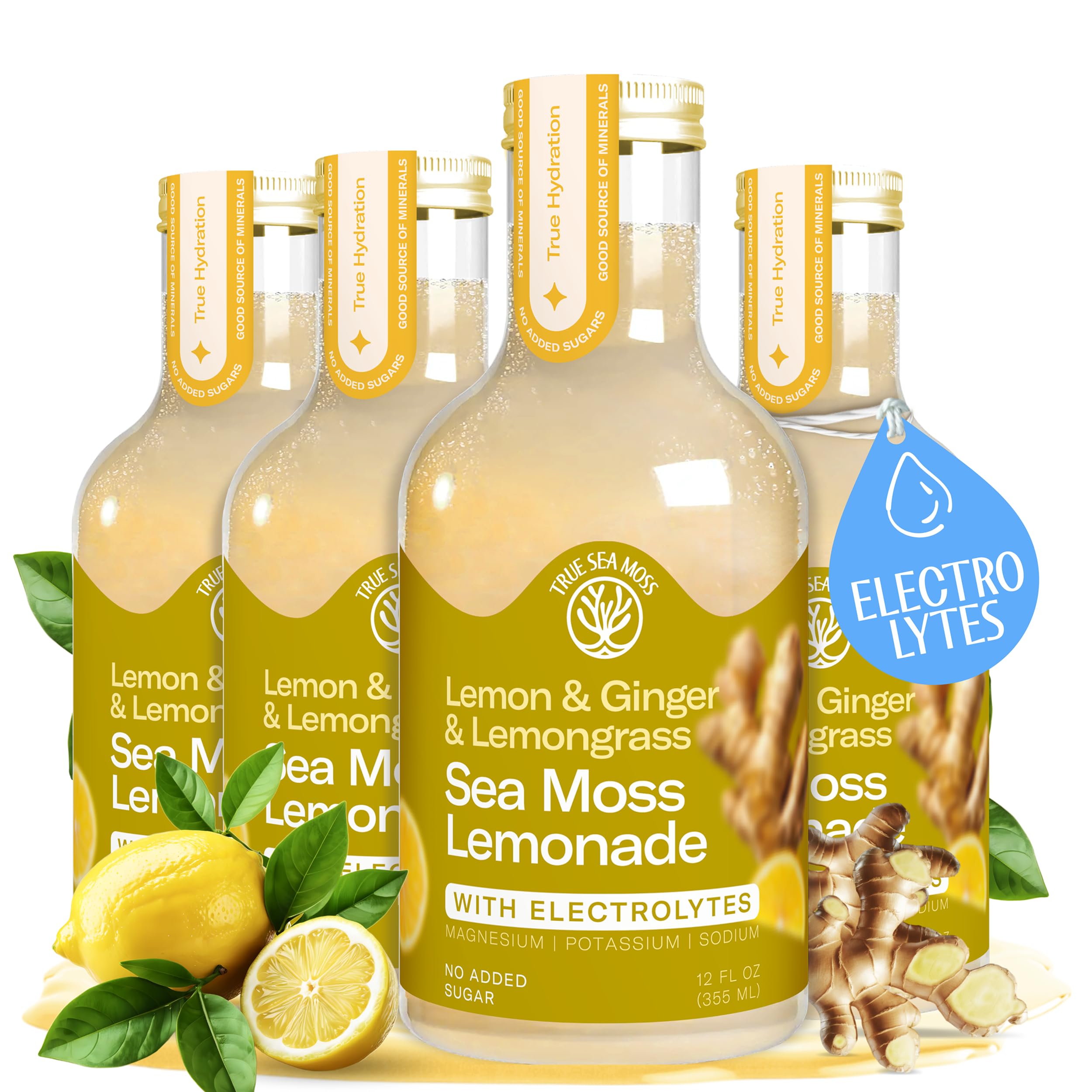 Amazon.com : Lemon Ginger Lemongrass Sea Moss Electrolyte Lemonade