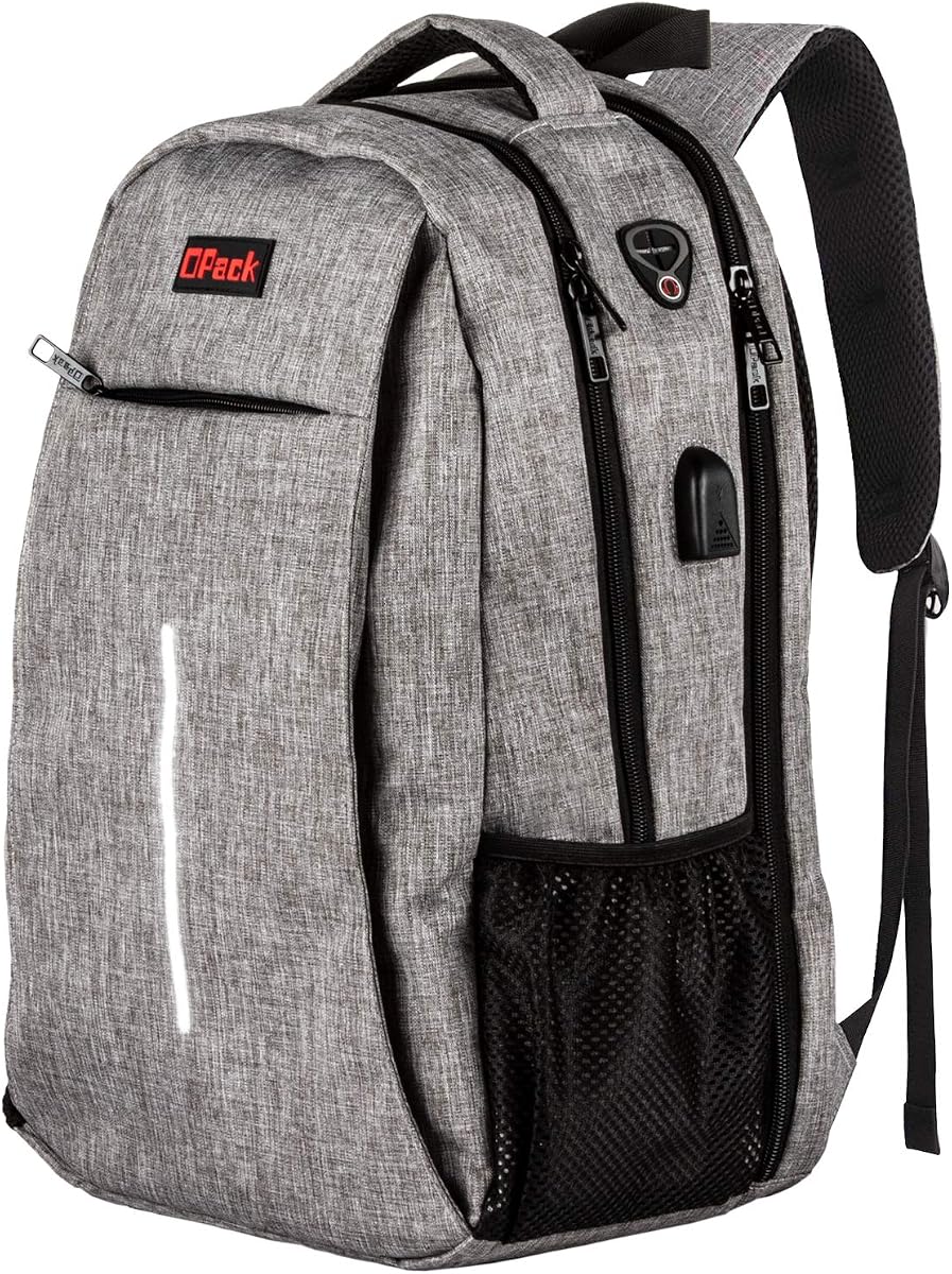 Travel Laptop Backpack, Business Anti Theft Slim RFID Blocking pocket Durable 15.6 Inch Laptops Backpack, USB Charging Port, Water Resistant College Laptop Bag