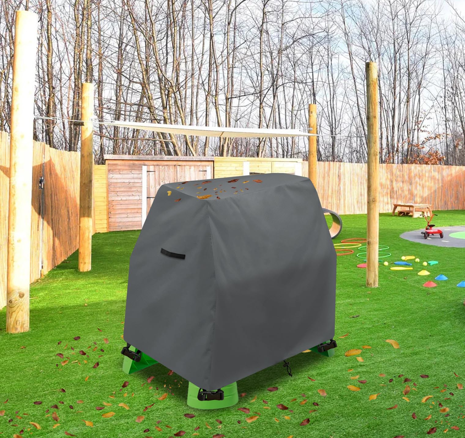 Funda para mesa de agua para niños, para lluvia y estanque, impermeable, a prueba de polvo, anti-UV, para juguetes al aire libre, solo la cubierta