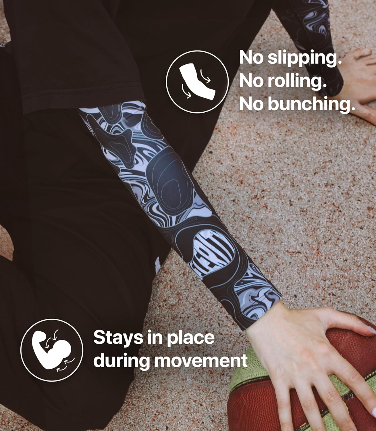 Compression Arm Sleeves (Pair) for Basketball, Football, Baseball Sleeve (2 pcs)