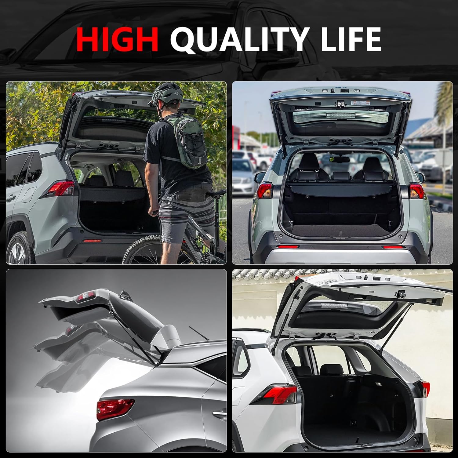 6891009010 Electric Rear Hatch Lift Struts Compatible with 2013-2018 Toyota RAV4 Liftgate Actuator 1 Pair, 2Pcs Trunk Tailgate Power Shock Support 2Pcs Replacement 6892009010