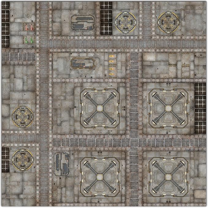 Amazon.com: Inked Playmats Space Port Wargaming – 36x36 Inch Tabletop ...