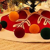 Vista 3 de Amooca Bolas de Navidad grandes de 3.15 pulgadas, adornos flocados para colgar en el árbol de Navidad, decoración para colgar en el árbol