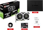 MSI Jeu GeForce GTX 1660 192-Bit HDMI/DP 6GB GDRR5 HDCP Appui DirectX 12 Ventilateur double VR Prêt OC Carte graphique (GTX 1660 VENTUS XS 6G OC) (Renewed)