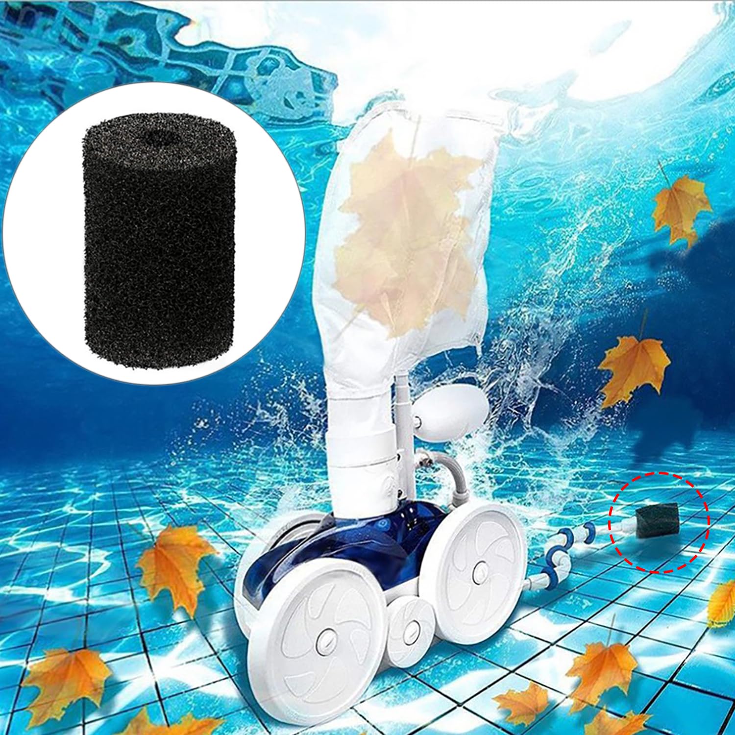 12 Packs Brosse En Mousse De Queue Robot Pour 180, 280, 360, 380, 480, 3900