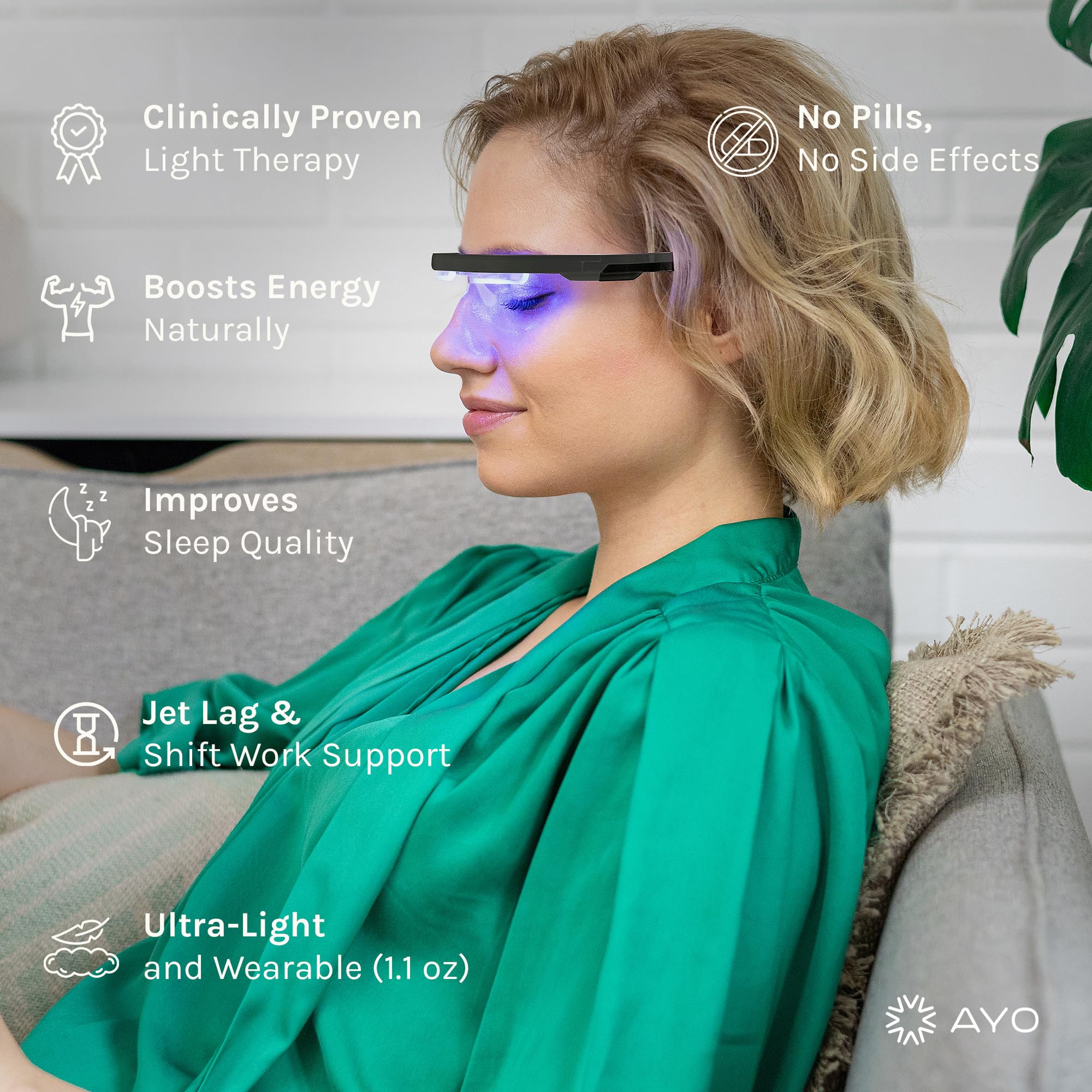 Lunettes De Luminothérapie Connectée AYO Pour Chronobiologie - Neuf
