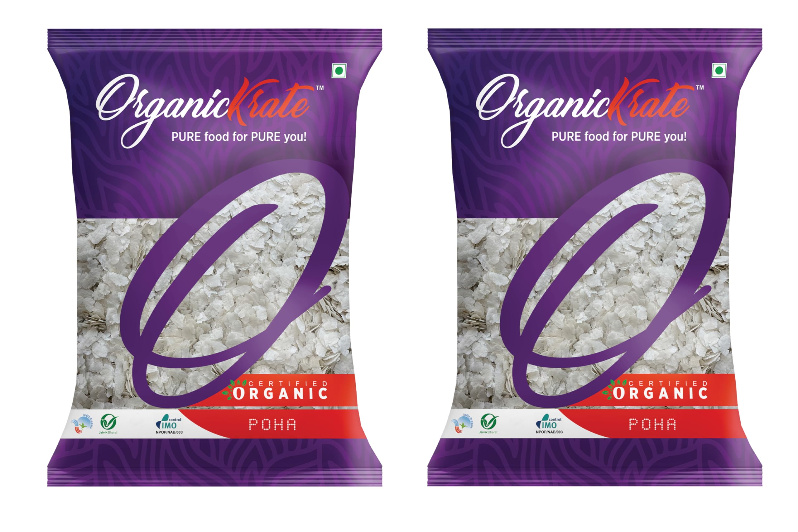 OrganicKrate Organic White Rice Poha/Flattened Rice/Atukulu/Chiwda/Chivda, Chemical Free, Healthy Snack - 1 Kg (500 Gram Pack Of Two) (B0D9XT4XCH) Amazon Price History, Amazon Price Tracker