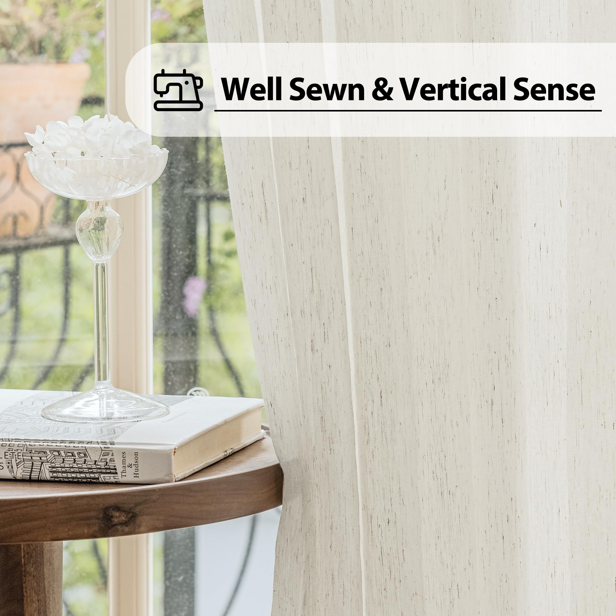 カーテン Maria Amazon｜Fmfunctex リネンブレンド シアードアカーテン 25