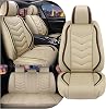 Car Seat Covers for Honda Civic 2000-2025, Stylish Sport Seat Cover, Premium Nappa Leather Car Seat Cover. Automobile Seat Covers Sets.Standard 5 SeatsBeige