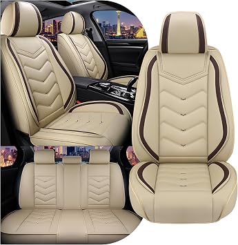 CTDS Car Seat Covers for Mercedes-Benz GLS 450 2017-2026, Stylish Sport Seat Cover, Premium Nappa Leather Car Seat Cover. Automobile Seat Covers Sets.Standard 5 Seats/Beige