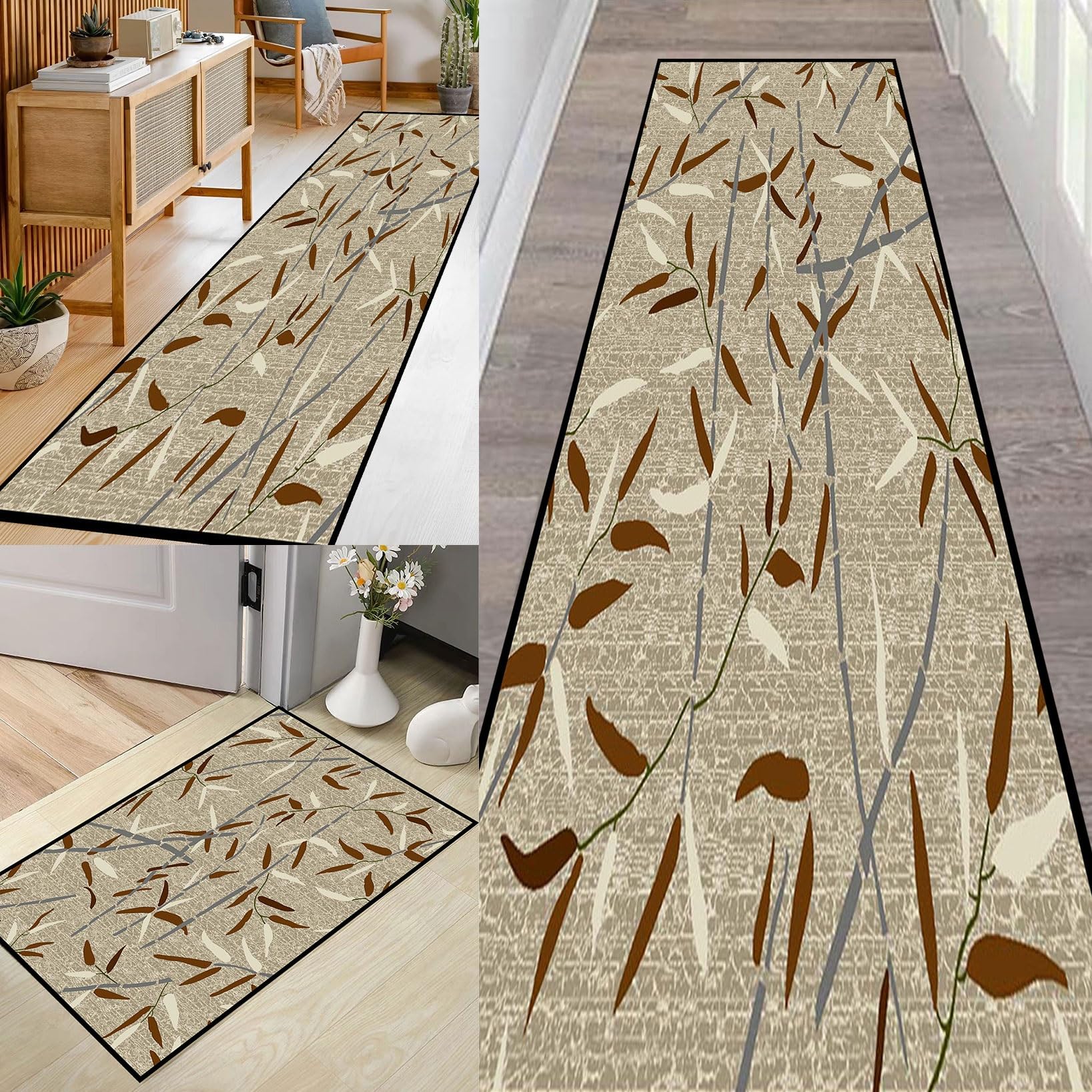 Loper Kleden Voor Gang 75 x 210 cm Antislip Lang en Breed Loper Tapijt Tapijtmat Wasbaar, Duurzaam, Voor Gang, Deur Entrees, A