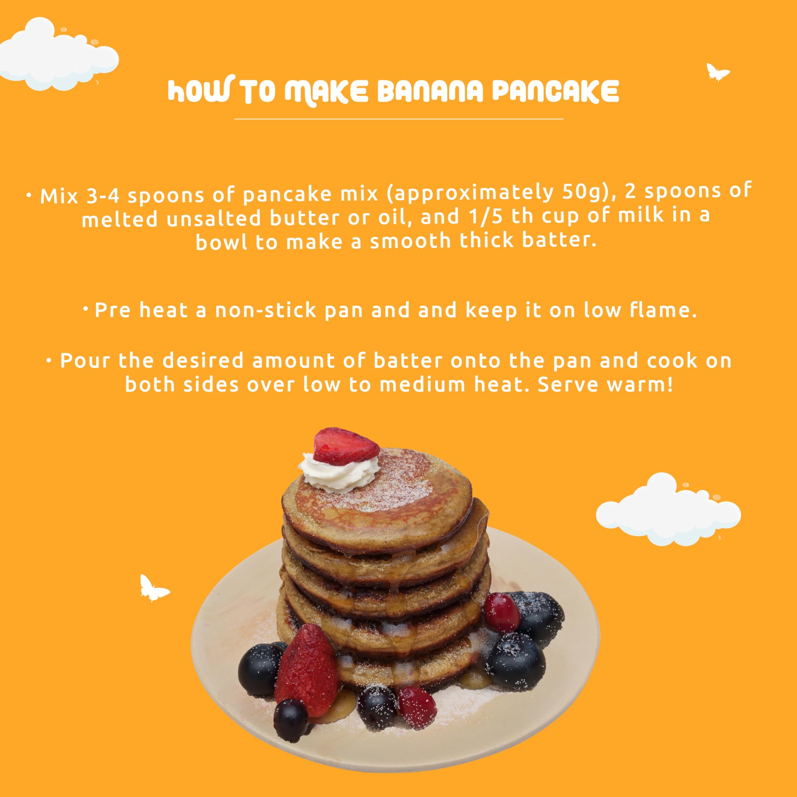 Gladful Banana Millet Pancake, No Maida, No Palm Oil, No Refined Sugar, Gluten Free, High Protein, Low Carbs, Low GI Millet Grain, Eggless 150 Grams - Pack of 1 - Image 6 thumbnail