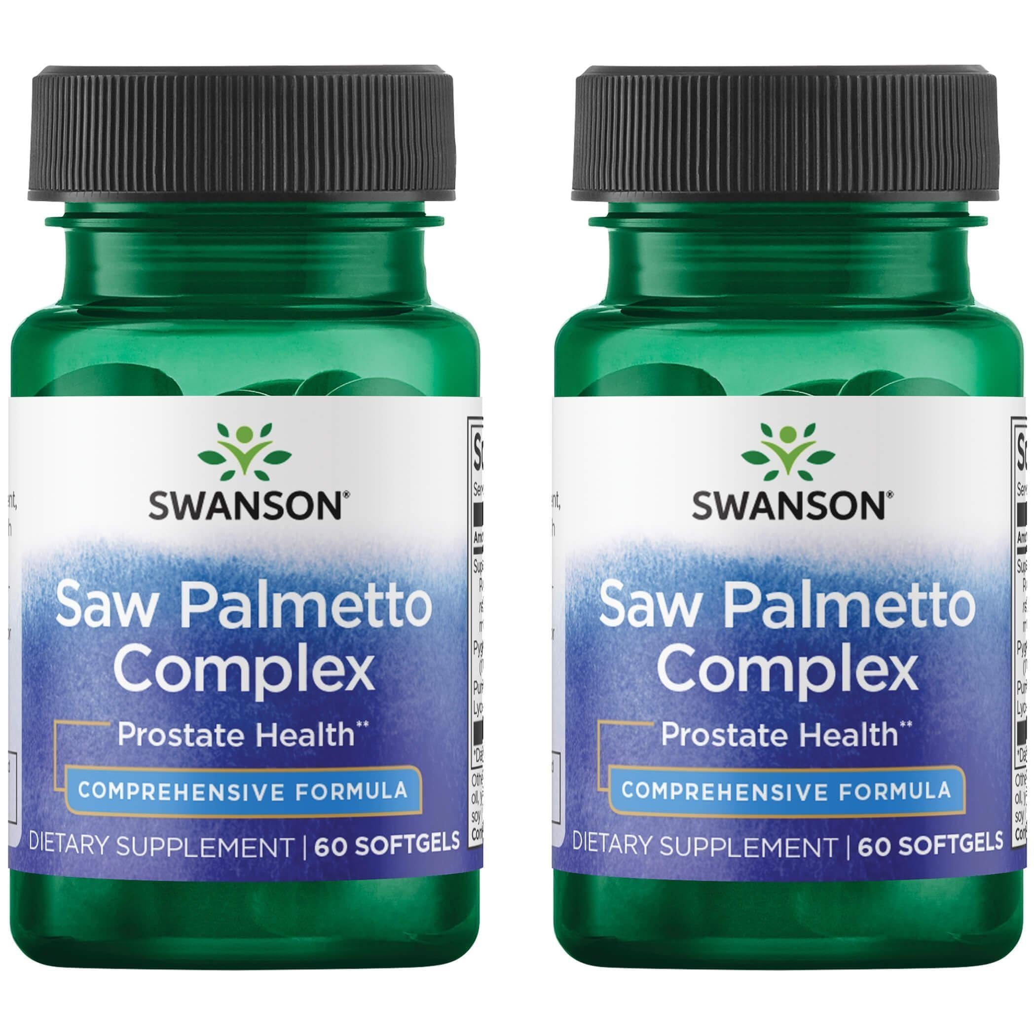 Swanson Saw Palmetto Complex, Prostate Support, 60 Softgels, 2 Pack 60 Count (Pack of 2)