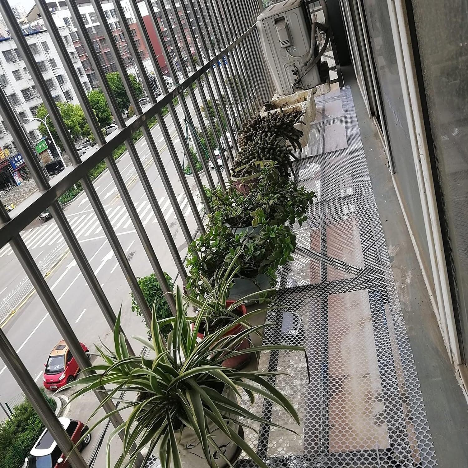 Reti per Balcone Rete for Recinzione da Giardino in plastica Rete for Piante Fiori Alberi Protezione Rete for Allevamento di pollame Personalizza ﻿(Clear-0.8cm,1.2mx10m)