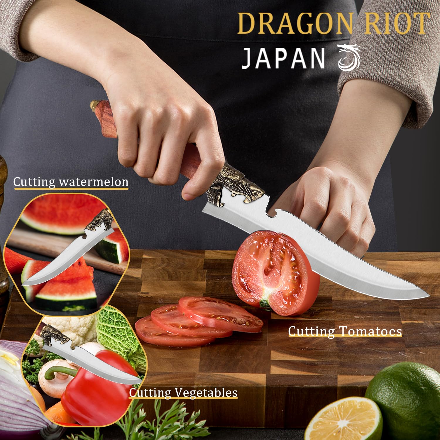 DRAGON RIOT Boning Knife - High Carbon Steel -3