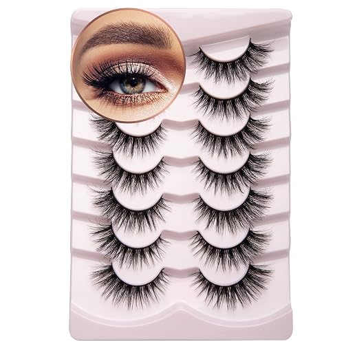 Onlyall Wimpern Künstliche Falsche Wimper Mink Fake Lashes 3D Volumenwimpern Fluffy False Eyelashes Cat Eye Weiche Dramatische Flauschige 16MM A04 - A04 (9MM-16MM)