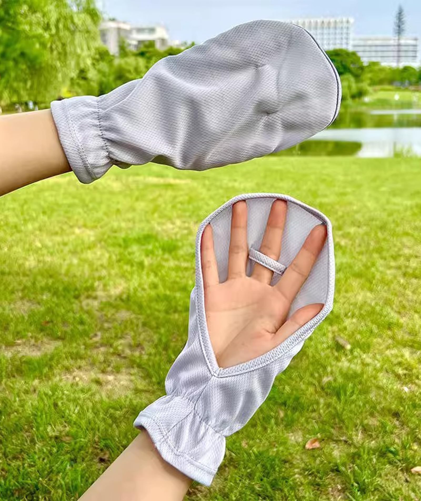 Zbdroxygen 2 Pcs Driving Gloves for Women, Hand Gloves for Sun Protection, Sun Protection Gloves for Women, Breathable Design, Suitable for Cycling, Golf and Outdoor Activities 3