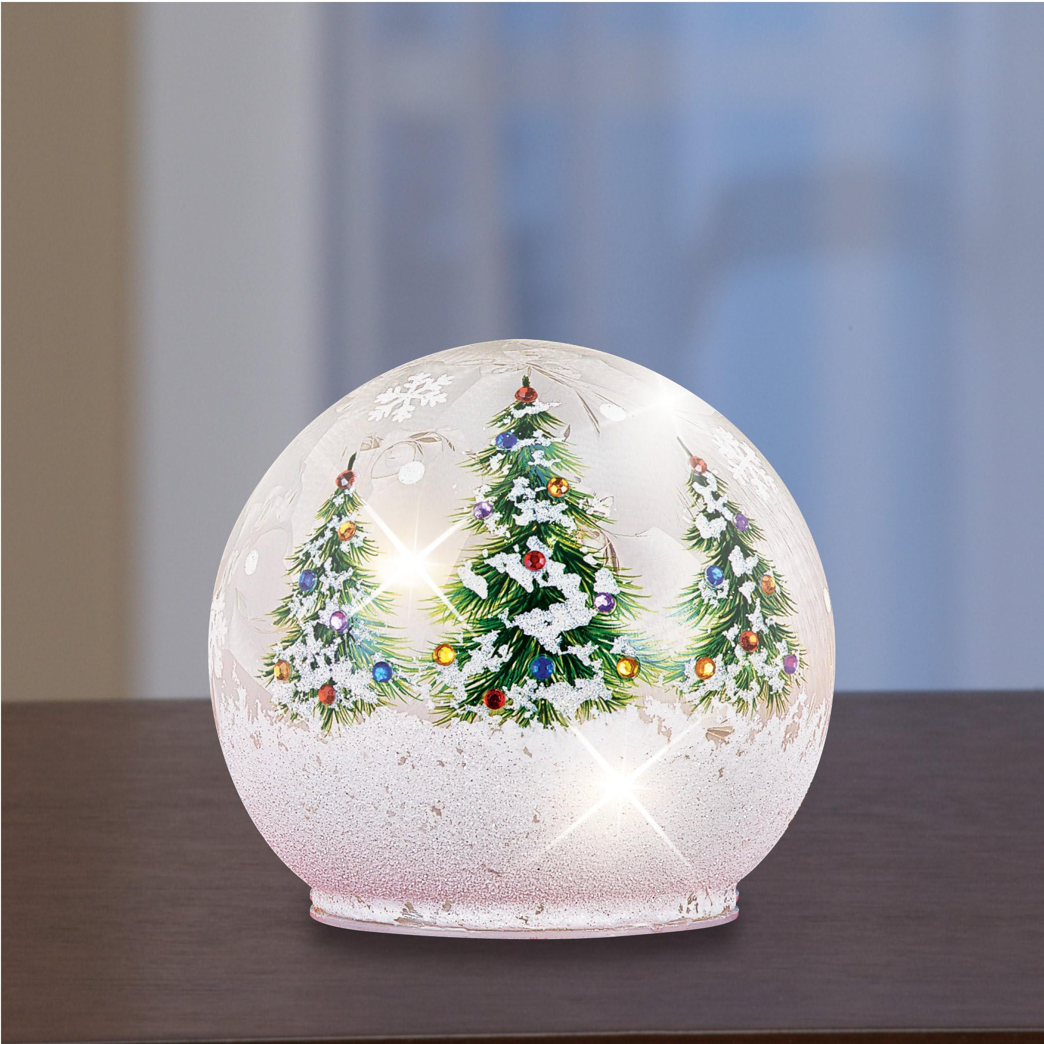 Amazon.co.jp: Collections Etc ライト付き クリスマスツリー ガラス 