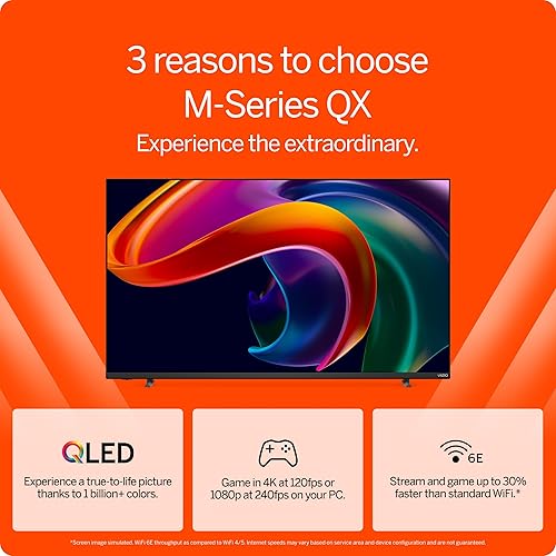 Miniatura 4 de VIZIO Smart TV de 50 pulgadas MQX Series Premium 4K 120Hz QLED HDR con Dolby Vision, Active Full Array, 240Hz  1080p PC Gaming, WiFi 6E y