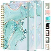 Forvencer 2 Pack Blank Spiral Notebook, 8"x 5.6"Hardcover Sketch Book, 100GSM Thick Paper, Art Sketchbook for Women, 100 pages / 50 Sheets Drawing Book Journal for School, Light Green