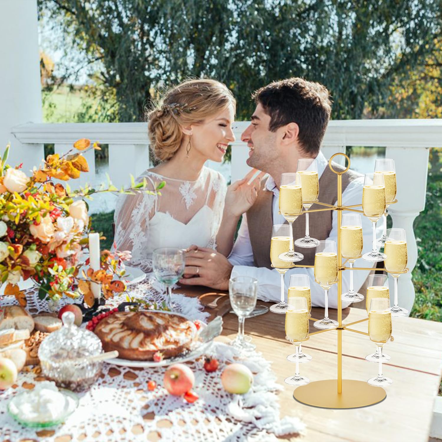 QPIX Champagne Tower - 12 Glass Holder for Parties -7 QPIX Champagne Tower - 12 Glass Holder for Parties -7