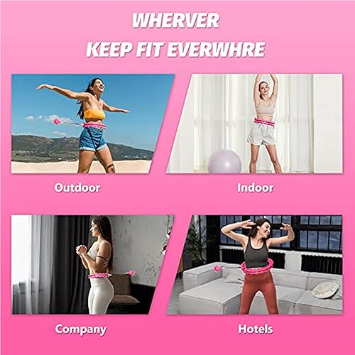 Miniatura 3 de HIAGE Aros inteligentes con peso infinito para pérdida de peso de mujeres, 24 nudos desmontables con contador, equipo de mensajes de fitness 2 en 1