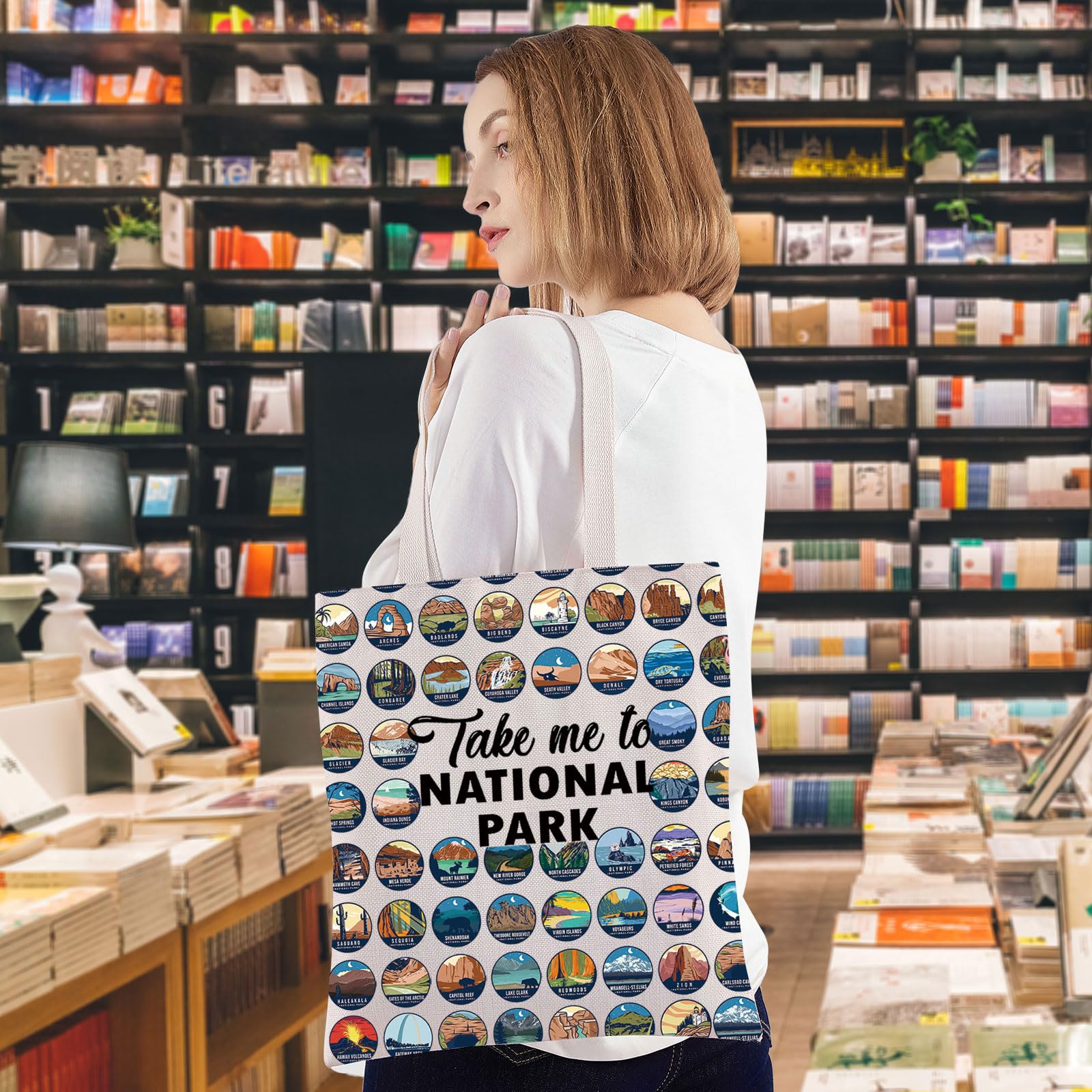 WZMPA US National Parks Travel Cosmetic Bag, Trip Gift Zipper Bag, Take Me To National Park Merch, Take National Park Tg - Image 3