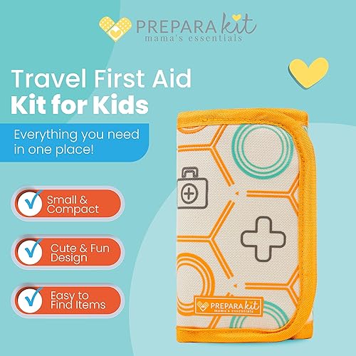 Miniatura 2 de Kit de primeros auxilios de viaje para niños  Mini coche, bolso, mochila o bolsa de pañales, 75 piezas de medicamentos incluye todos los suministros